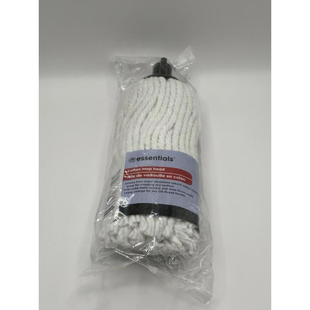 Cotton Replacement Mop Heads For Threaded Handle Essentials NIP
